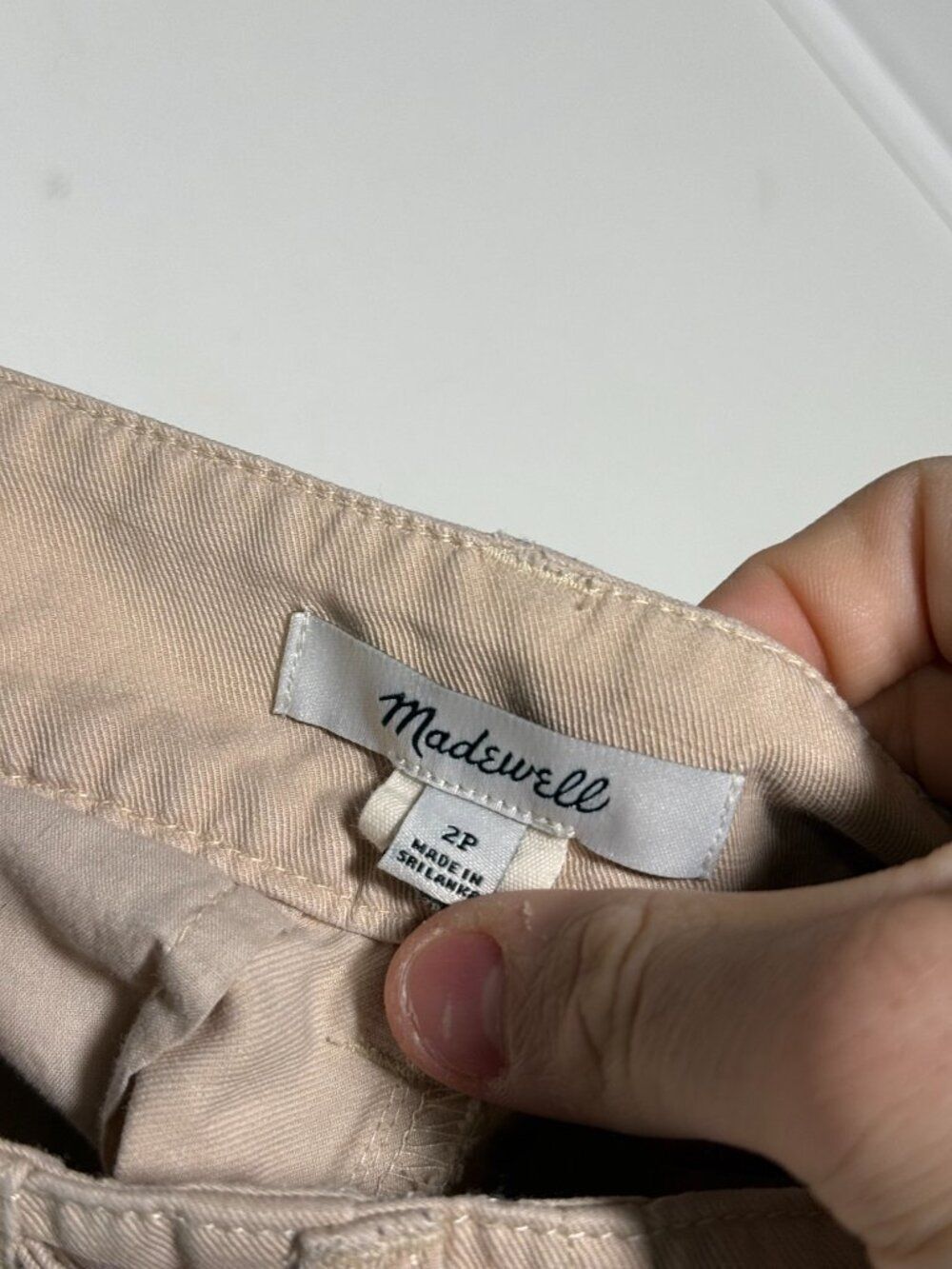 Madewell The Harlow Wide-Leg Pant Linen Blend in Khaki Size 2P Breathable - Picture 4 of 11